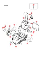 Обивка подушки пассажирского сиденья в сборе BYD HAN 2022 (Chinese DM-i) 16179606-00