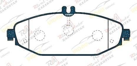 Тормозные колодки UIDNU Ceramic Mercedes-Benz  E-class (W213) E 200 /E 220 / E 250 / E 300  2.0T 2016-2023, C-class (W205) C 180 / C 250 / C 300 1.6T 2.0T 2.2L 2014-2018  (керамические)  передние PN0574W