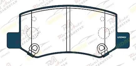 Тормозные колодки UIDNU Ceramic Geely Cityray 1.5T 2024--  Boyue Cool 1.5T 2023--  (керамические)  задние