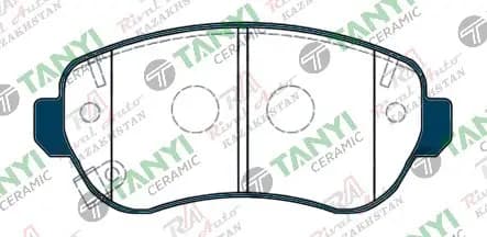 Тормозные колодки UIDNU Ceramic Geely  Emgrand 7 1.5L 2023-- (керамические)  передние
