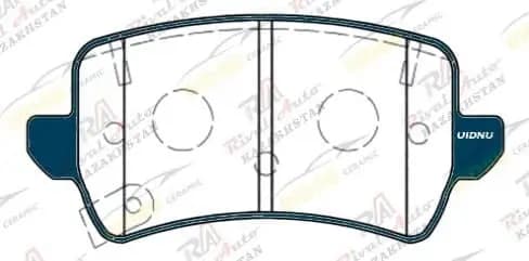 Тормозные колодки UIDNU Ceramic Geely  Emgrand 7 1.5L 2023-- (керамические)  задние