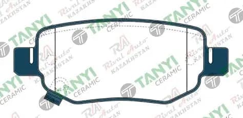Тормозные колодки UIDNU Ceramic Chery Tiggo 2 1.5T 2022-- Tiggo 4 PRO 1.5L 2022--  Tiggo 5X 1.5T 2017-- Omoda C5 1.5T 2022--  (с отверстиями) (керамические) задние