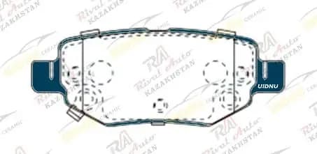 Тормозные колодки UIDNU Ceramic Chery Tiggo 2 1.5T 2022-- Tiggo 4 PRO 1.5L 2022--  Tiggo 5X 1.5T 2017-- Omoda C5 1.5T 2022--  (с отверстиями) (керамические)  задние JT0438