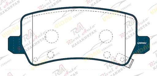 Тормозные колодки UIDNU Ceramic Hyundai  Grandeur (HG) 2.2D 2.4L 3.0L 3.3L 2011-2016,  Azera 3.0L 3.3L 2011-2016  (керамические)  передние PN0778