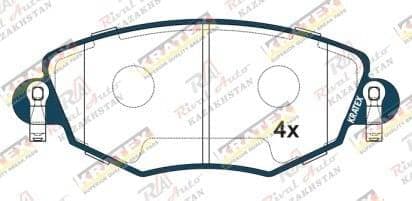 KRATEX Ford Mondeo 2,0L 2,5L  00-07 Jaguar X-Type 2,0L 2,5L  00-05 передние GDB1434