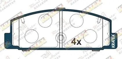 KRATEX Mazda  626 2.0L 1997-2002 (птичка), Mazda 6' 1.8L 2.0L 2.3L 2.5L 2002-2012,  323' 1.6L 1.8L 2.0L 1998-2004, Premacy 1.8L 2.0L 1999-2005, Capella 2.0L 1997-2002   задние GDB3194