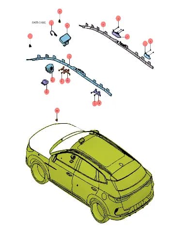 Левый C-стойка направляющий кронштейн BYD SONG EV 2024 (Song DynastyPLUS EV) 12655350-00 купить в Казахстане