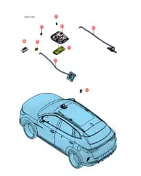 Левый задний салонный плафон в сборе темно-черный BYD SONG EV 2024 (Song DynastyPLUS EV) 13309934-00 купить в Казахстане