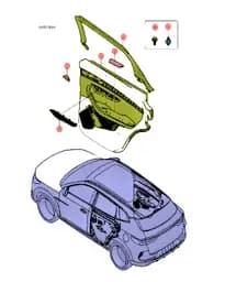 Защита задней правой двери в сборе-синий Eclipse BYD SONG EV 2024 (Song DynastyPLUS EV) 14698160-00 купить в Казахстане