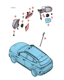 Правое наружное зеркало заднего вида в сборе BYD SONG EV 2024 (Song DynastyPLUS EV) 15544551-00 купить в Казахстане