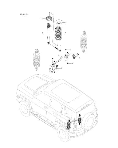 Болт с шестигранным фланцем и плоской шайбой в сборе BYD LEOPARD 5 2025 (Fang Chengbao SFHB-30 type) 14758332-00