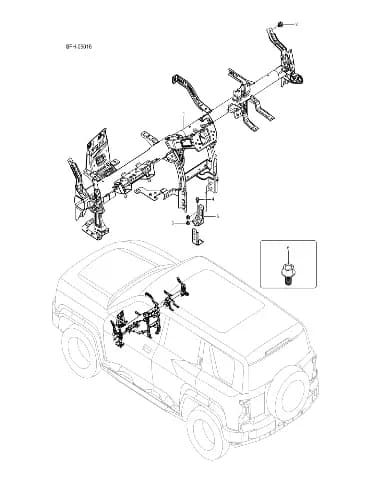 Трубка балка и пол соединение кронштейн BYD LEOPARD 5 2025 (Fang Chengbao SFHB-30 type) 15842944-00
