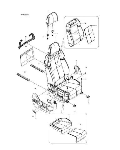 Механизм регулировки высоты подголовника в сборе BYD LEOPARD 5 2025 (Fang Chengbao SFHB-30 type) 16843021-00