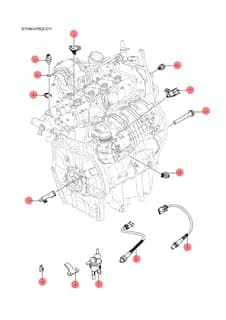 Фланцевый болт 12-гранный с большой шайбой в сборе BYD HAN 2022 (Chinese DM-i) 12483212-00