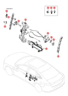 Корпус замка задней левой двери в сборе BYD HAN 2022 (Chinese DM-i) 12593133-00