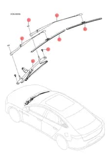 Приводная система переднего стеклоочистителя в сборе BYD HAN 2022 (Chinese DM-i) 12593144-00