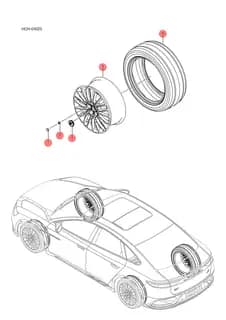 Колесо центральный крышка в сборе BYD HAN 2022 (Chinese DM-i) 12641993-00