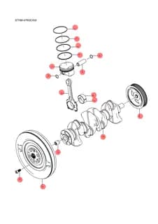 Верхняя compression кольцо BYD HAN 2022 (Chinese DM-i) 12668332-00