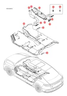 Напольное ковровое покрытие в сборе BYD HAN 2022 (Chinese DM-i) 12699606-00