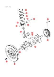 Коленвал демпфирование pulley BYD HAN 2022 (Chinese DM-i) 12869552-00