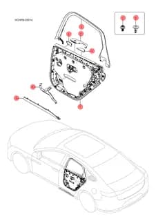 Крышка внутренней клипсы задней правой двери, цвет Langya Zhe BYD HAN 2022 (Chinese DM-i) 12929882-00