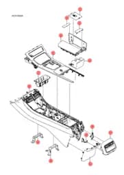 Крышка механизма переключения передач в сборе, цвет Black Electroplating BYD HAN 2022 (Chinese DM-i) 12997844-00