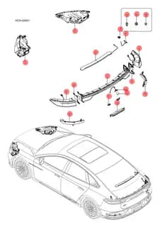 Левая фара в сборе BYD HAN 2022 (Chinese DM-i) 13009849-00