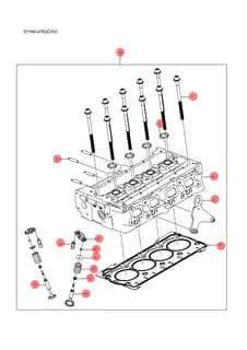 Обработанная головка блока цилиндров в сборе BYD HAN 2022 (Chinese DM-i) 13037633-00