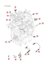 Кронштейн заднего кислородного датчика BYD HAN 2022 (Chinese DM-i) 13053373-00