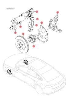 Передняя тормозная накладка в сборе, сервисный комплект BYD HAN 2022 (Chinese DM-i) 13087599-00