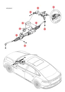 Рулевой колонка и universal шарнир в сборе BYD HAN 2022 (Chinese DM-i) 13209954-00
