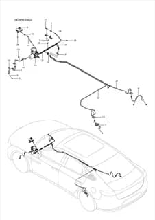 Передняя правая жесткая тормозная трубка в сборе BYD HAN 2022 (Chinese DM-i) 13209898-00