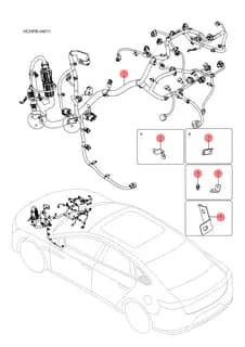 Двигатель жгут проводки кронштейн 2 BYD HAN 2022 (Chinese DM-i) 13210480-00