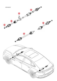 Приводная полуось кронштейн BYD HAN 2022 (Chinese DM-i) 13271207-00