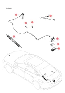 Правая пружина крышки багажника BYD HAN 2022 (Chinese DM-i) 13676789-00