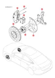 Правый передний поворотный кулак в сборе BYD HAN 2022 (Chinese DM-i) 13695168-00
