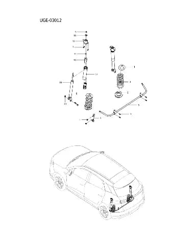 Задний понижающий вкладыш для BYD Sealion 06 EV 2025 — 13990551-00