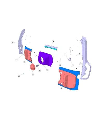 Болт с шестигранным фланцем и нейлоновым покрытием на CHANGAN DEEPAL G318 09103-05004-S235