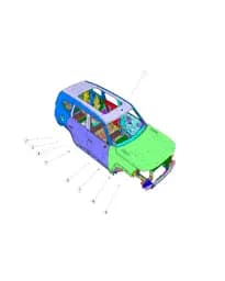 Нижний ограничитель крепления поперечины на CHANGAN DEEPAL G318 09321-16004-AA