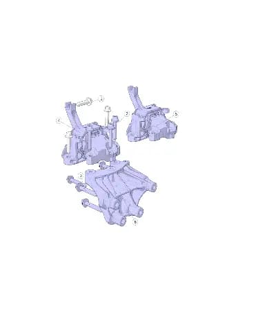 Левая подвеска подушка в сборе на CHANGAN DEEPAL G318 1001660-EM02