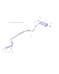 Глушитель с комплектующими в сборе на CHANGAN DEEPAL G318 1201000-EM01