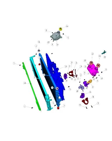 Вентилятор охлаждения в сборе на CHANGAN DEEPAL G318 1308010-PT101
