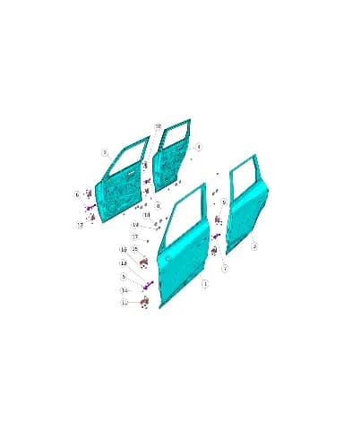 Передняя правая дверь сварка в сборе на CHANGAN DEEPAL G318 6101200-EM01