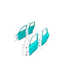 Задняя левая дверь верхний петля в сборе на CHANGAN DEEPAL G318 6206010-MK03