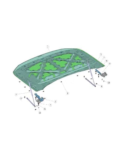 Крышка монтажного отверстия наружной ручки двери на CHANGAN DEEPAL G318 8200138-U01