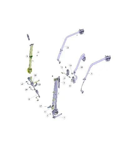 Ремень безопасности гайка на CHANGAN DEEPAL S07 09159-11001-S343