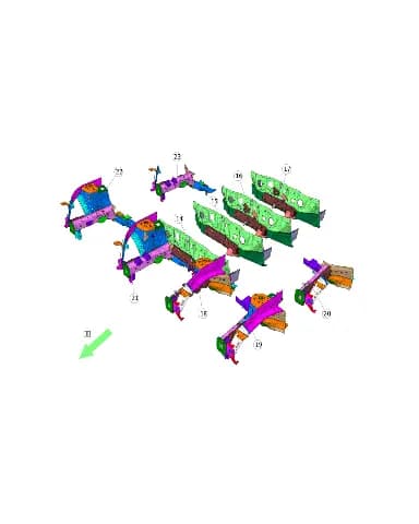 Левая сварной узел арки переднего колеса на CHANGAN DEEPAL S07 5301300-ED10
