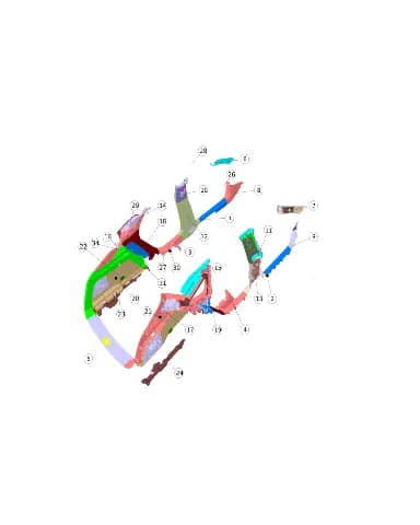 Правая верхняя обшивка стойки A в сборе на CHANGAN DEEPAL S07 5402120-ED01-AA