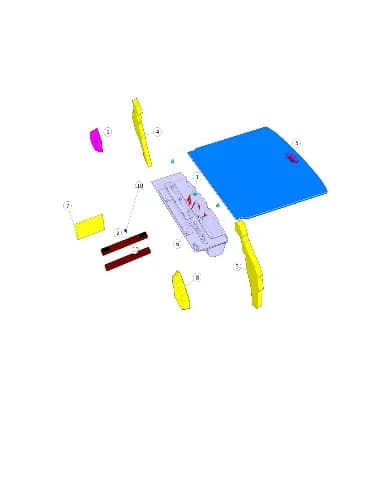 Багажный инструмент хранение BOX в сборе на CHANGAN DEEPAL S07 5608900-ED02