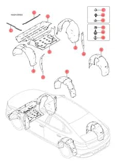 Правая задняя уплотнительная пластина бокового крыла в сборе на BYD Destroyer 05 DM-i 12216538-00
